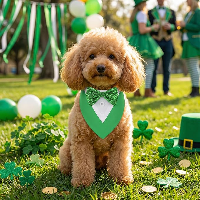 ADOGGYGO St.Patrick's Day Dog Tuxedo Bandana - Image 3