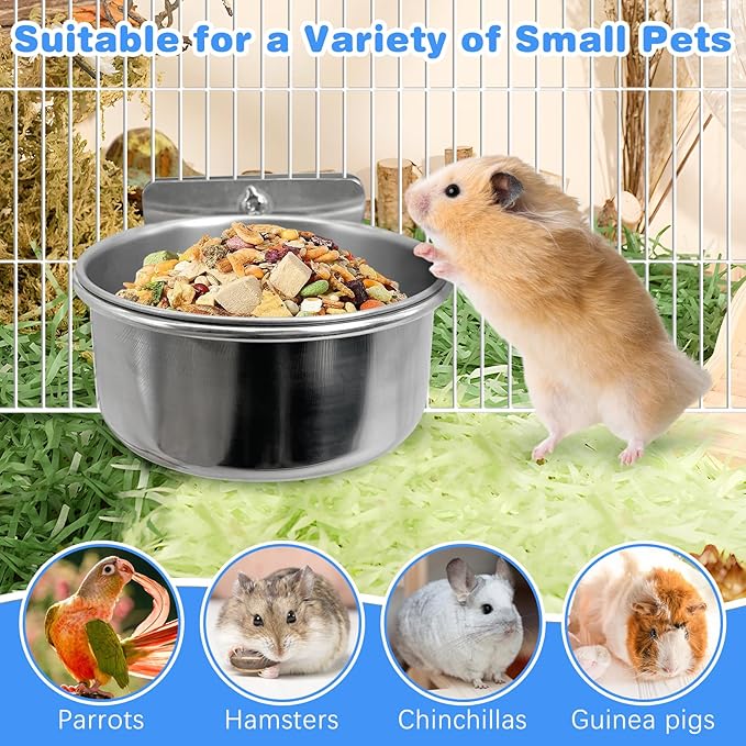 Tfwadmx Bird Feeding Dish Cups Parrot Food Bowl Clamp Holder Coop Cup - Image 6