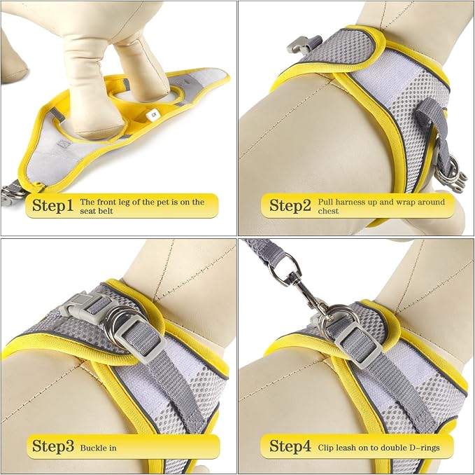 YIMEIS Dog Harness and Leash Set, No Pull Soft Mesh Pet Harness, Reflective - Image 4