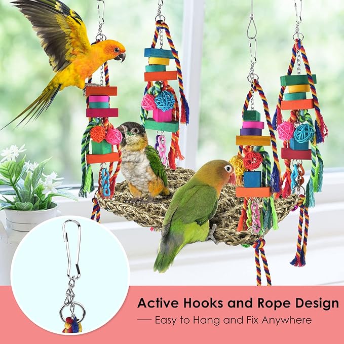 KATUMO Bird Toys, Bird Foraging Wall Toy Large Size Seagrass Woven Climbing - Image 4