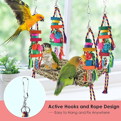 KATUMO Bird Toys, Bird Foraging Wall Toy Large Size Seagrass Woven Climbing - Image 4