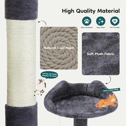 DUMOS 54-inch Indoor Cat Tree Tower –Multi-Level Pet House - Image 6