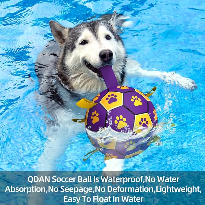 QDAN Dog Ropes Toys, Soccer Ball - Image 3