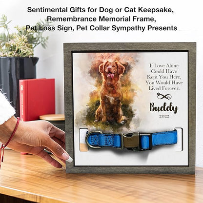 Personalized Pet Memorial Gifts Water Color Dog Picture Frame Dog Loss Sympathy - Image 7