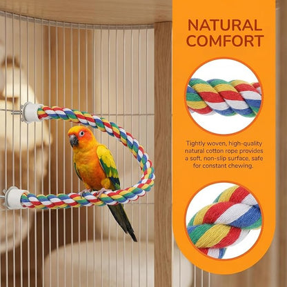 iplusmile Bird Perch 44 Inch Bird Rope Perches - Image 4