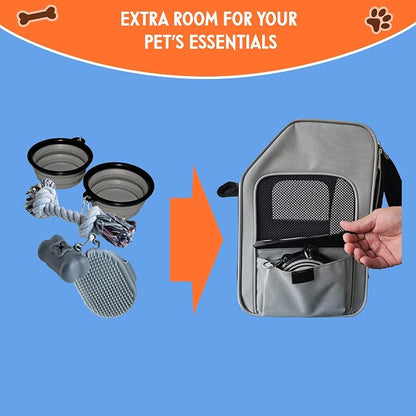 Expandable Pet Backpack Carrier – Dog & Cat, Bonus 2 Collapsible Pet Bowls - Image 10
