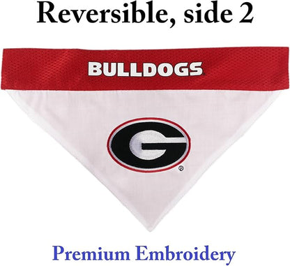 Pets First Collegiate Pet Accessories, Reversible Bandana, Georgia Bulldogs - Image 2
