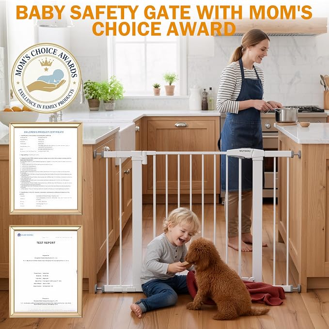 Baby Gate for Stairs, 29.7-43" Auto Close Dog Gate for Doorways & Hallways - Image 3