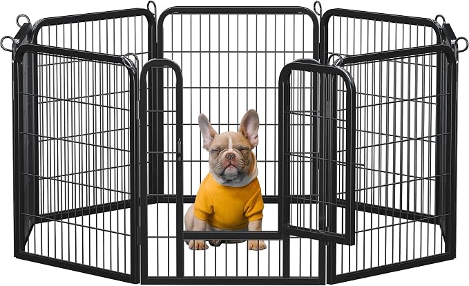 Yaheetech Dog Playpen Outdoor, 32 inch 8 Panels Dog Pen Indoor Heavy Duty Puppy by Yaheetech