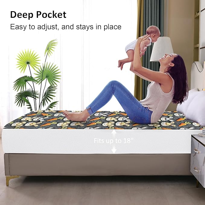 Waterproof Mattress Protector Full, Fitted Sheet Style Breathable Mattress Cover - Image 4