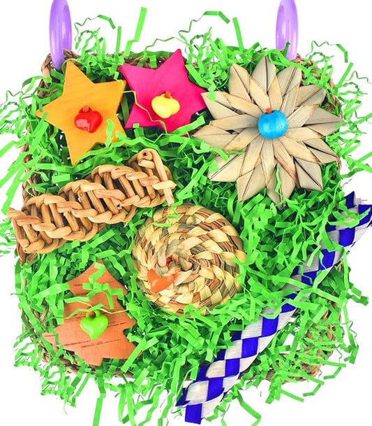 KATUMO Bird Toys, Parakeet Grass Mat Toys Parrot Foraging Shredding by KATUMO