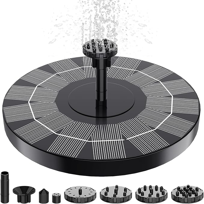 2.5W Solar Bird Bath Fountain Pump, Solar Fountains, Solar Powered Water by Unknown