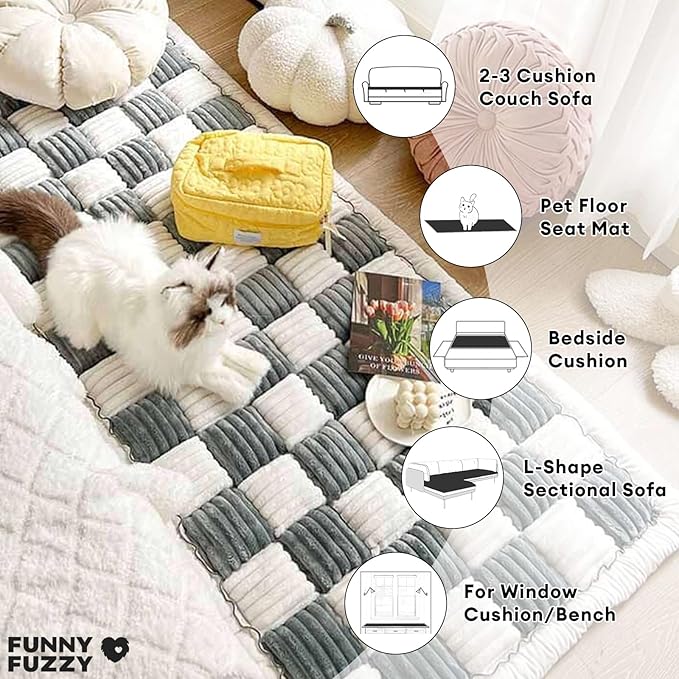 FUNNY FUZZY Pet Couch Covers for Sofa, Couch Covers for Dogs Washable Dog Couch - Image 4