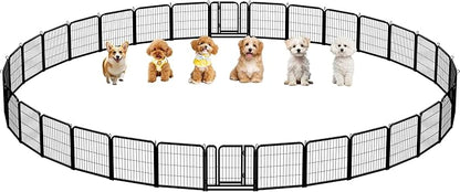 Yaheetech Dog Playpen Outdoor, 24 inch 32 Panels Dog Pen Indoor Heavy Duty by Yaheetech