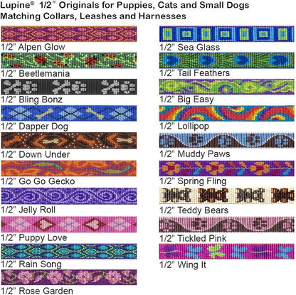 LupinePet Originals 1/2" Rose Garden Cat Safety Collar - Image 2
