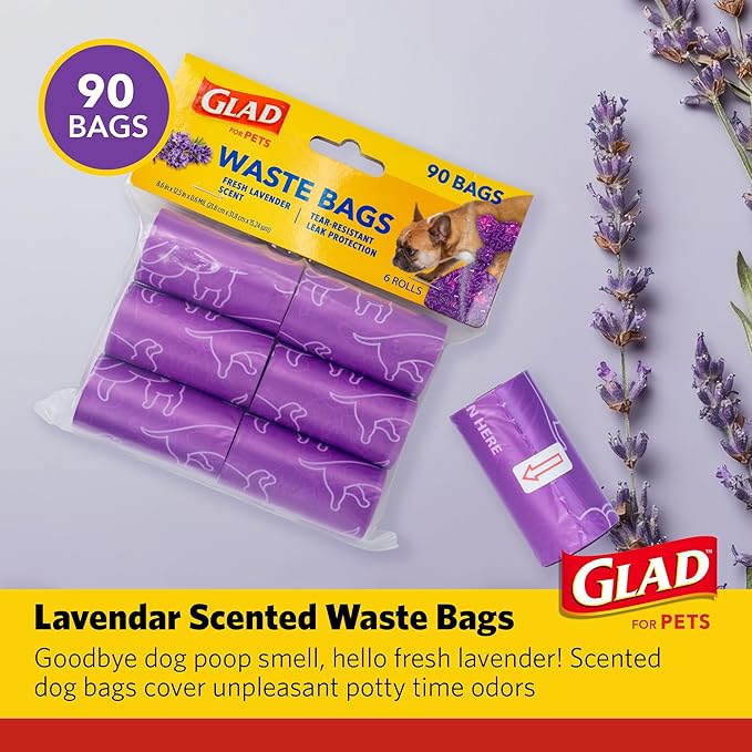 Glad for Pets Scented Waste Bags, Tear Resistant Pet Poop Pick-up Bags - Image 4