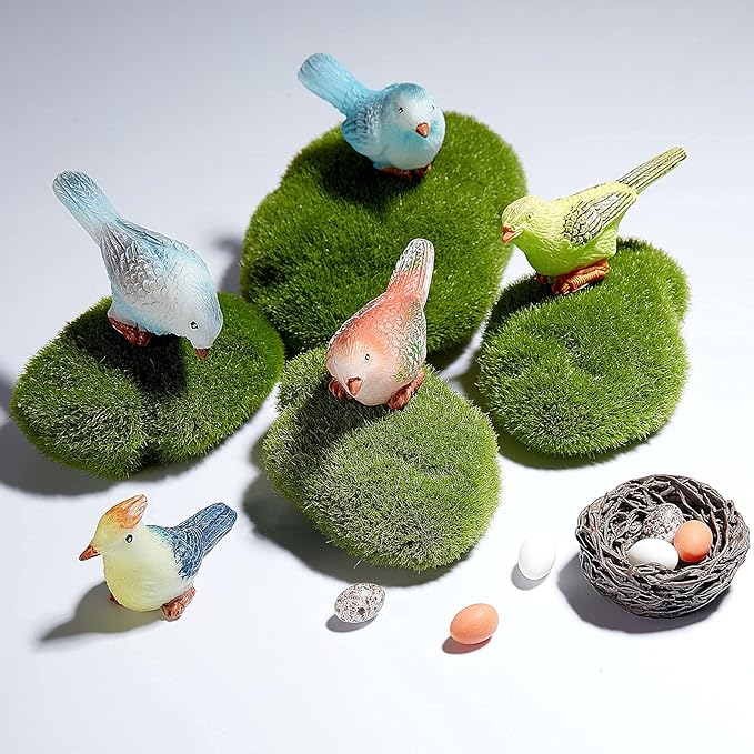 Jetec 30 Pieces Garden Accessories Bird Decorative Figurines Miniature Bird - Image 5