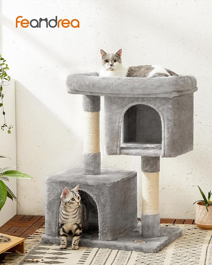 Feandrea Cat Tree, 33.1-Inch Cat Tower, Plush Condo - Image 2