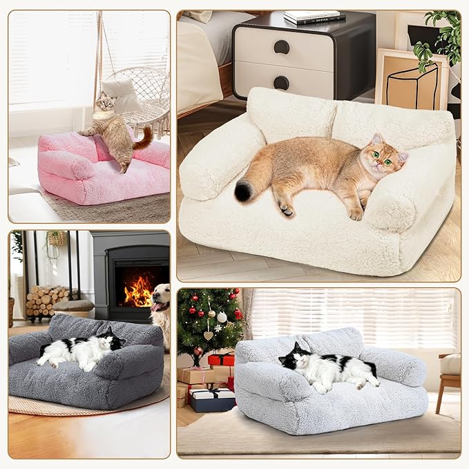 Large Cat Beds for Indoor Cats, Dog Couch Bed, Cute Cat Couch Sofas for Less - Image 7