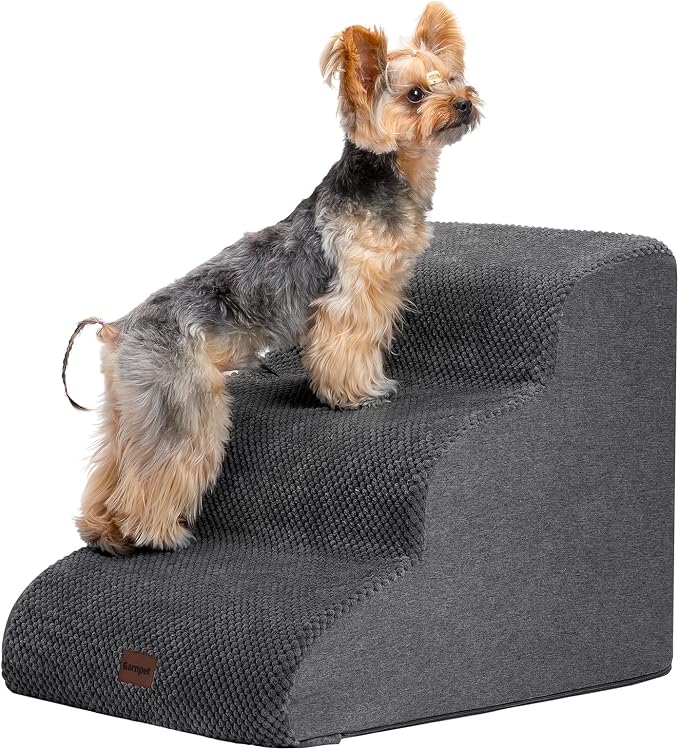 Dog Stairs for Couch Sofa and Chair, 3-Step Dog Steps for Small Dogs and Cats by Garnpet