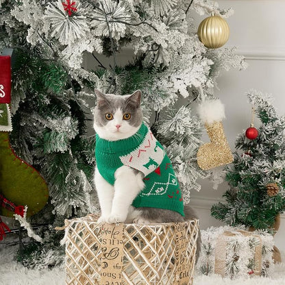 Stretchy Cat Christmas Sweater - Image 4