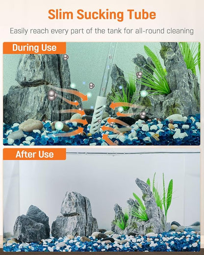 Pawfly 10 Gallon Aquarium Vacuum Gravel Cleaner, Manual Water Changer Siphon - Image 6