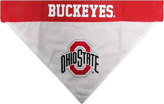 Pets First Collegiate Pet Accessories, Reversible Bandana, Ohio State Buckeyes - Image 3