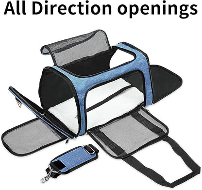Soft-Sided Cat/Dog/Pet Carrier, Collapsible Pets Travel Carriers - Image 2