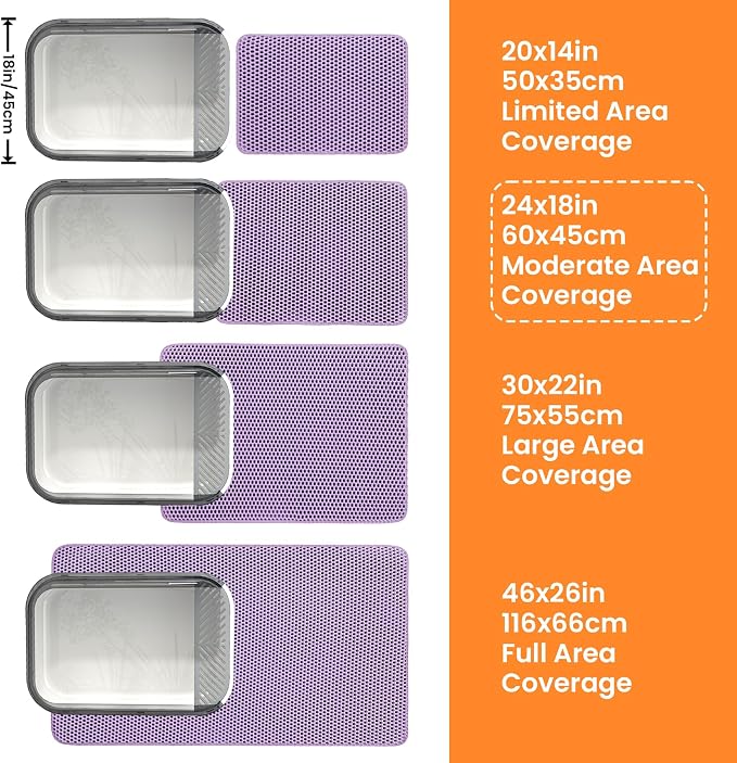 Cat Litter Mat, 24x18 Inches Large Double Layer Honeycomb Cat Litter Trapping - Image 9