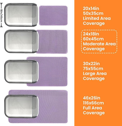 Cat Litter Mat, 24x18 Inches Large Double Layer Honeycomb Cat Litter Trapping - Image 9