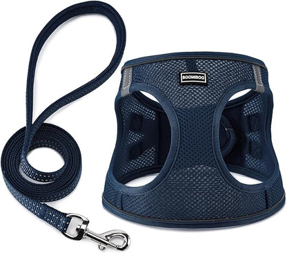 Dog Harness with Leash Set, No Pull Adjustable Reflective Step-in Puppy Pet by BOOMIBOO