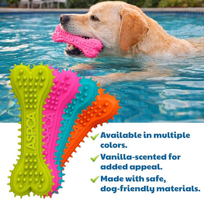 ASPCA 2-Pack Spiky TPR Puppy Teether Bones – Vanilla-Scented Teething Toys - Image 4