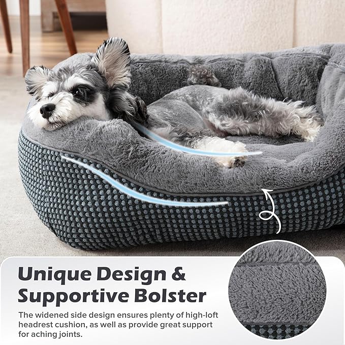 INVENHO Dog Bed Medium Size, Orthopedic Warming Soft Calming Sleeping Puppy Bed - Image 4