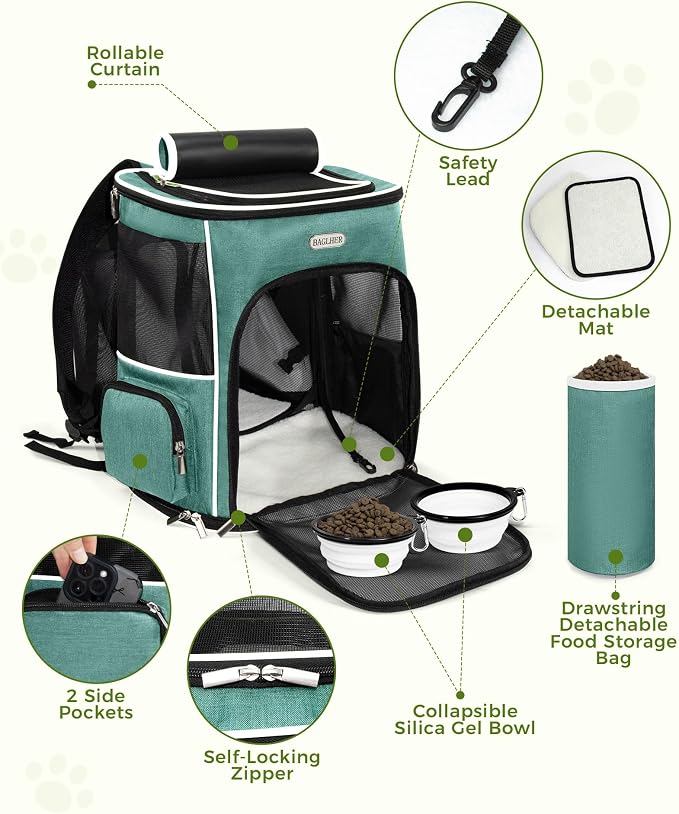 BAGLHER Expandable Cat Carrier Backpacks, Retractable Pet Carrier Backpack - Image 5