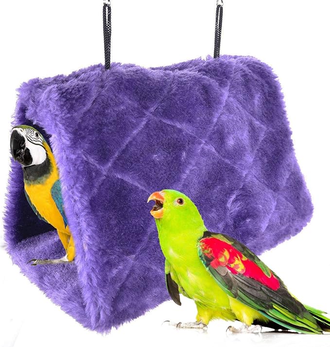 MOACC Winter Warm Bird Nest House Shed Hut Hanging Hammock Finch Cage Plush by MOACC