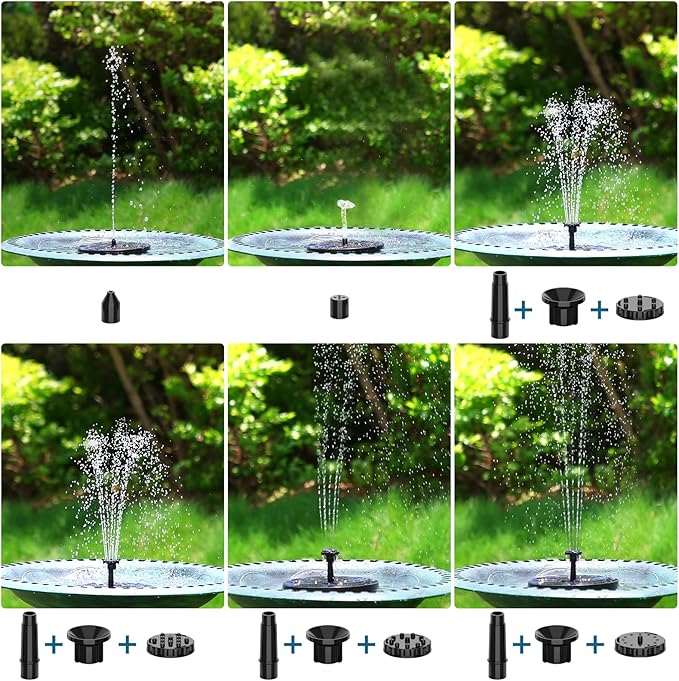 AISITIN Outdoor Solar Garden Fountain 3.5W Solar Pump Outdoor Pond - Image 3
