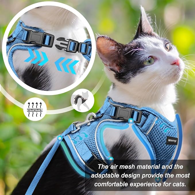 Cat Harness and Leash Set for Walking Escape Proof, Improved Four Place - Image 3