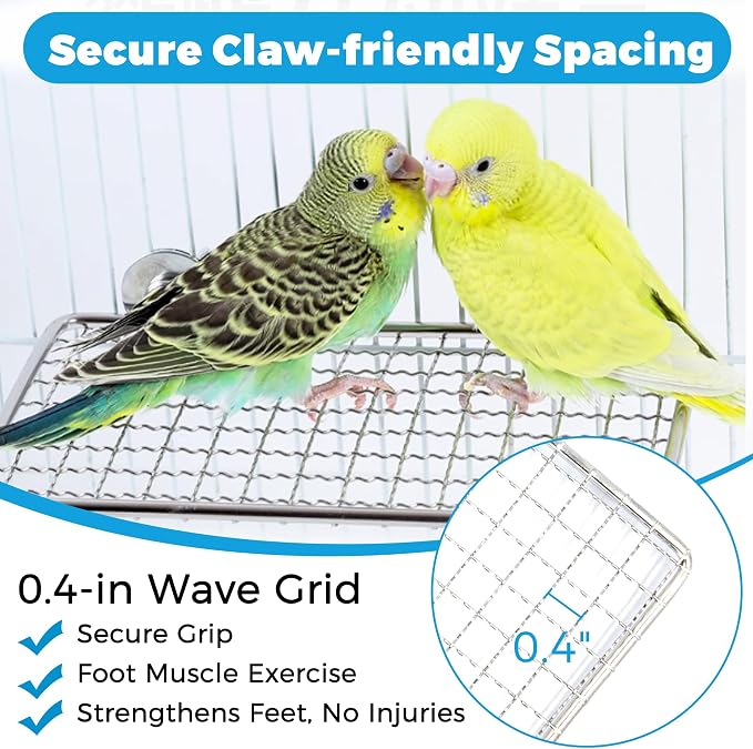 2pcs Stainless Steel Bird Perches - Image 3