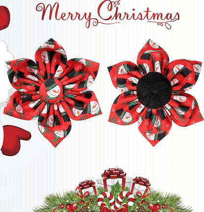 Christmas Dog Collar with Flower, Christmas Flower Collar - Image 4