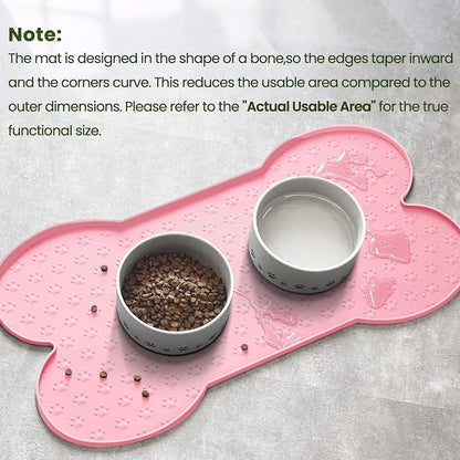 Dog Food Mat Anti-Slip Silicone Dog Bowl Mat Thicker Pet Placemat Waterproof - Image 4