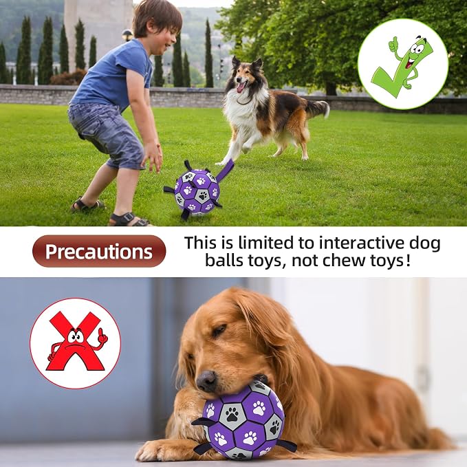 QDAN Dog Toys Soccer Ball with Straps - Image 6