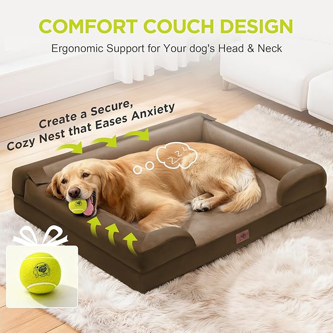 Orthopedic Dog Bed for Extra Large Dogs, XXL Waterproof Egg Crate Memory Foam - Image 7