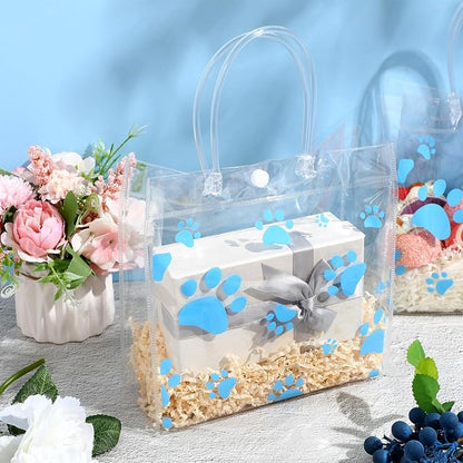 Teling 20 Packs Dog Paw Clear PVC Gift Bags - Image 3