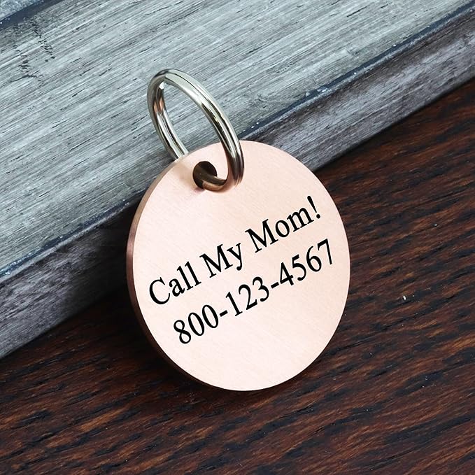 Ultra Joys Cat ID Tag Personalized Pet Tags, Durable Stainless Steel Small Pet - Image 3