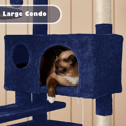 Yaheetech 54in Cat Tree Tower Condo Furniture Scratch Post - Image 6