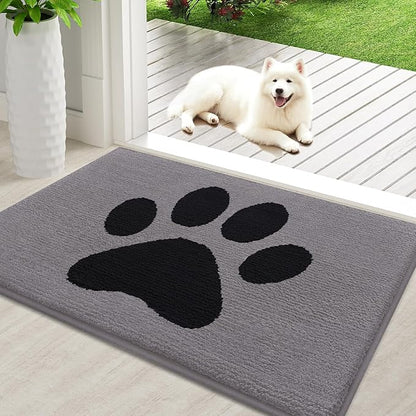 Buganda Dog Door Mat for Muddy Paws, Absorbent Dirt Trapper Non Slip Indoor by Buganda