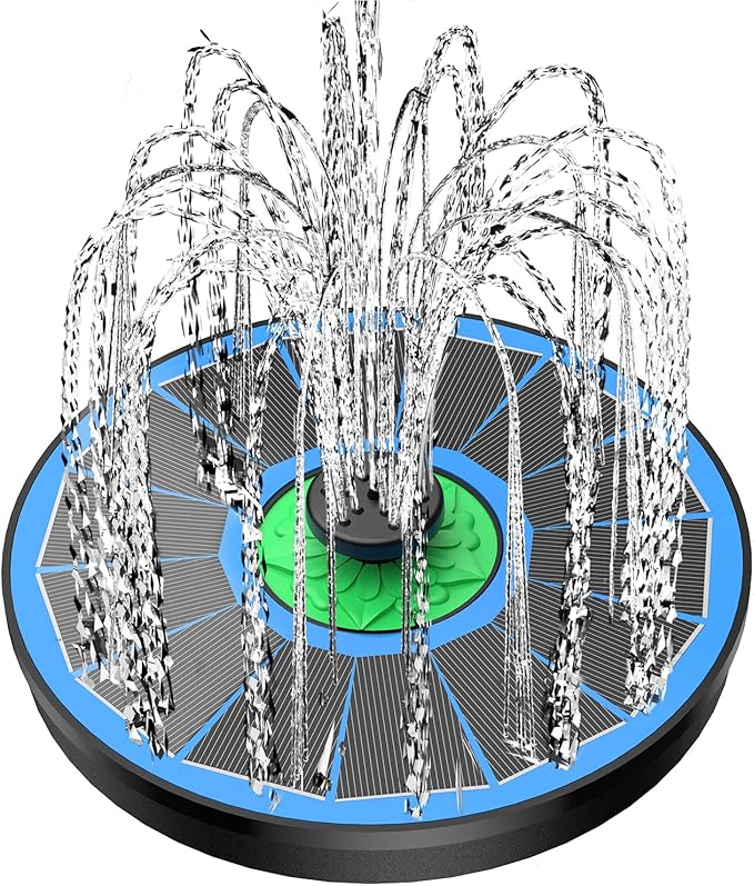 Yzert Solar Fountain Full Glass Panel No Battery, 3.5W Solar Bird Bath Fountains by Yzert
