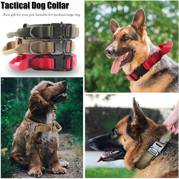 Tactical Dog Collar, Adjustable Military Training Nylon Dog Collar - Image 7