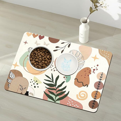 Pet Feeding Mat for Floors Waterproof Dog Mat for Food and Water Absorbent - Image 9