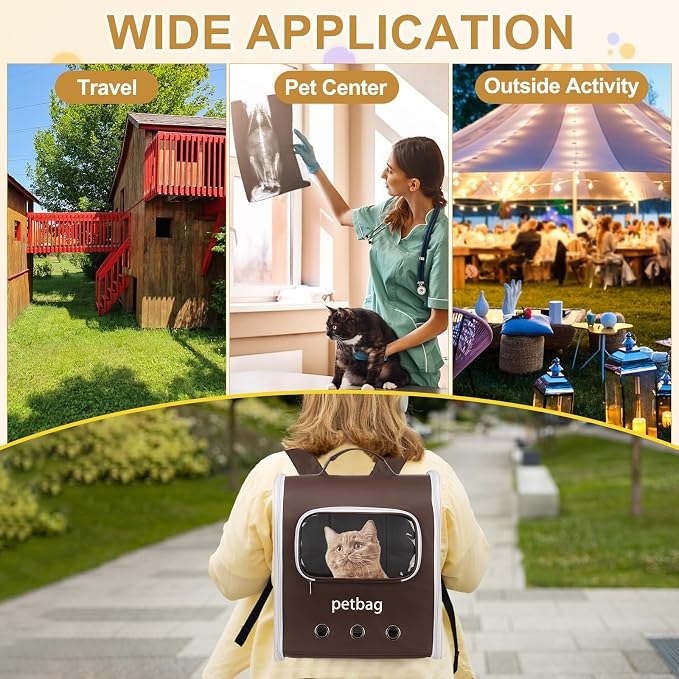 Pet Backpack Carrier, Portable and Ventilated, Oxford Cloth, Dogs Cats and - Image 7